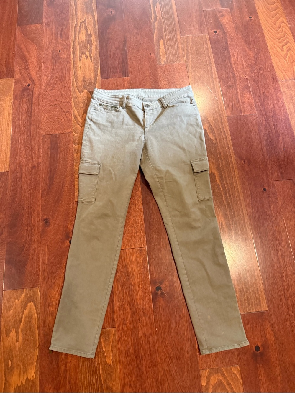 Ann Taylor Olive Green Slim Cargo Pants